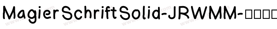 MagierSchriftSolid-JRWMM字体转换