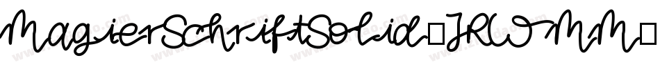 MagierSchriftSolid-JRWMM字体转换