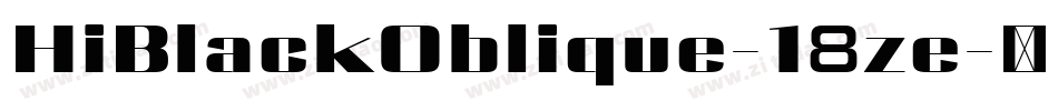 HiBlackOblique-18ze字体转换