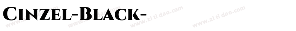 Cinzel-Black字体转换