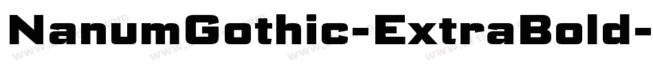 NanumGothic-ExtraBold字体转换
