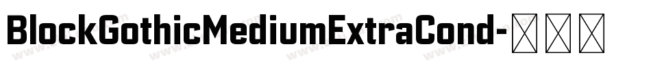 BlockGothicMediumExtraCond字体转换