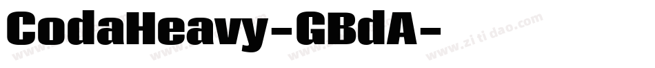 CodaHeavy-GBdA字体转换