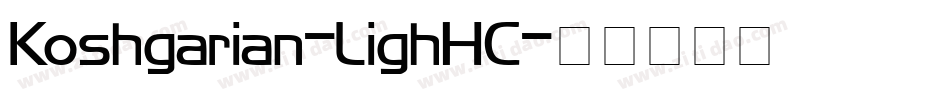 Koshgarian-LighHC字体转换