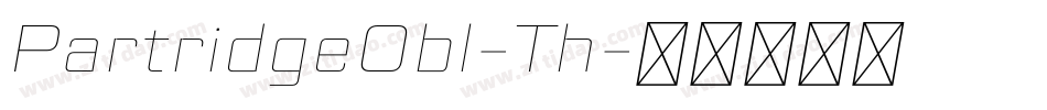 PartridgeObl-Th字体转换