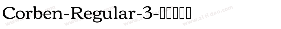 Corben-Regular-3字体转换