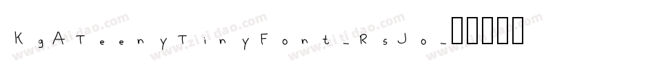 KgATeenyTinyFont-R5Jo字体转换