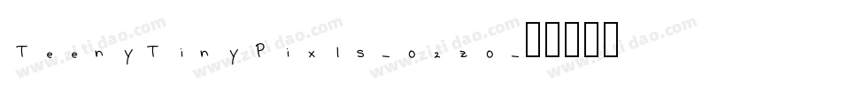 TeenyTinyPixls-o2zo字体转换