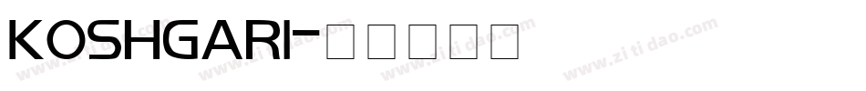 KOSHGAR1字体转换