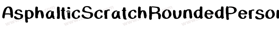 AsphalticScratchRoundedPersonalUse-BPox字体转换