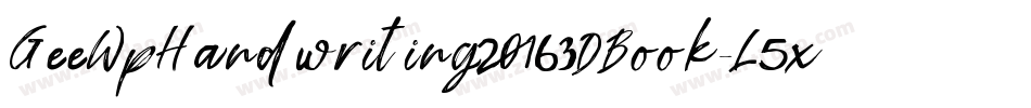 GeeWpHandwriting20163DBook-L5xD字体转换