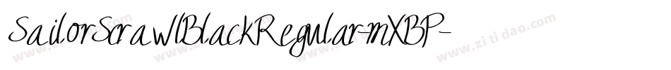 SailorScrawlBlackRegular-mXBP字体转换