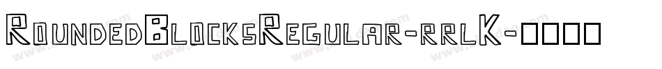 RoundedBlocksRegular-rrlK字体转换