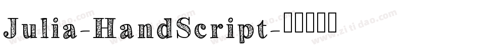 Julia-HandScript字体转换