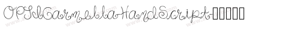 OPTICarmella-HandScript字体转换