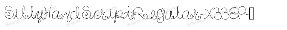 SillyHandScriptRegular-X33EP字体转换