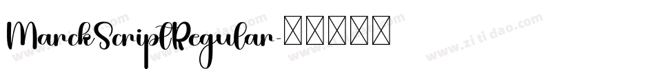 MarckScriptRegular字体转换