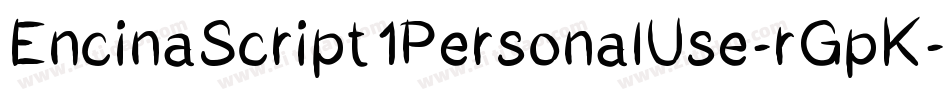 EncinaScript1PersonalUse-rGpK字体转换