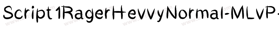 Script1RagerHevvyNormal-MLvP字体转换