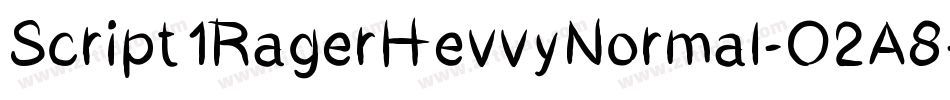 Script1RagerHevvyNormal-O2A8字体转换