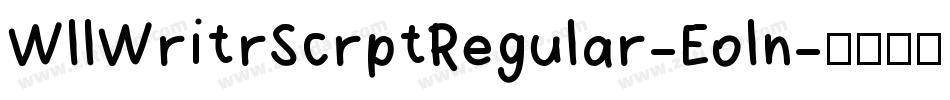 WllWritrScrptRegular-Eoln字体转换