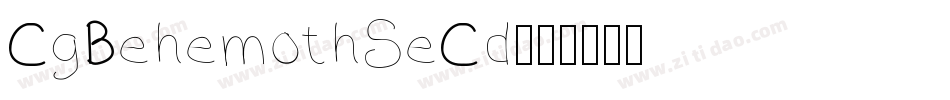 CgBehemothSeCd字体转换
