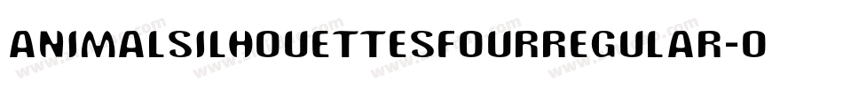 AnimalSilhouettesFourRegular-Ora8字体转换