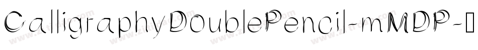 CalligraphyDoublePencil-mMDP字体转换