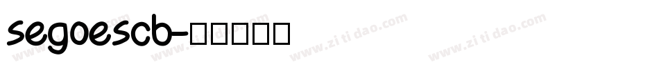 segoescb字体转换