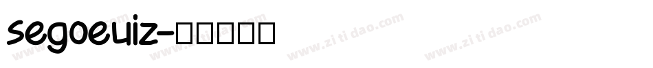 segoeuiz字体转换