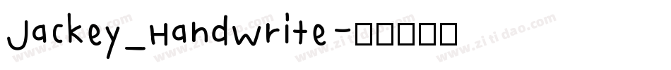 Jackey_HandWrite字体转换