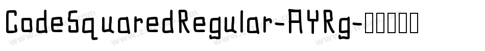 CodeSquaredRegular-AYRg字体转换