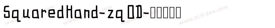 SquaredHand-zqOD字体转换