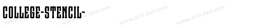 College-Stencil字体转换