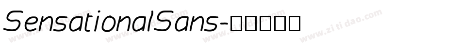 SensationalSans字体转换