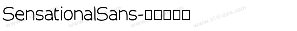 SensationalSans字体转换
