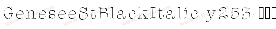 GeneseeStBlackItalic-y253字体转换