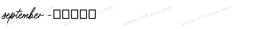september字体转换
