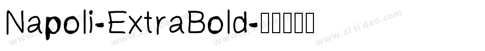 Napoli-ExtraBold字体转换