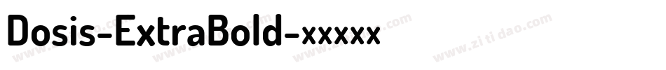 Dosis-ExtraBold字体转换