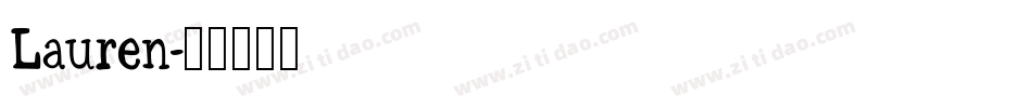 Lauren字体转换