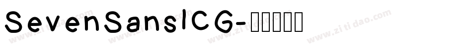 SevenSansICG字体转换