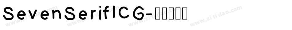 SevenSerifICG字体转换