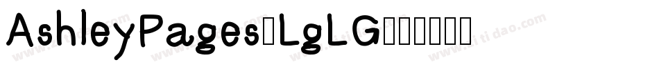 AshleyPages-LgLG字体转换