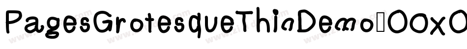 PagesGrotesqueThinDemo-O0xO字体转换