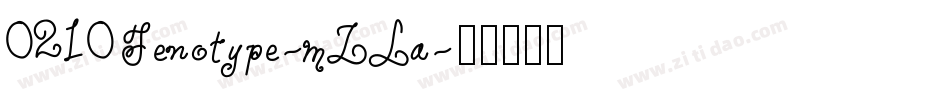 0210Fenotype-mZLa字体转换