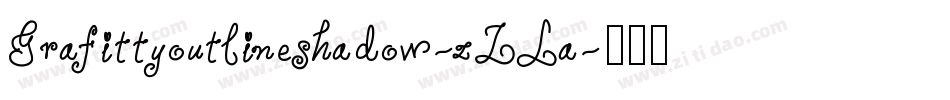 Grafittyoutlineshadow-zZLa字体转换