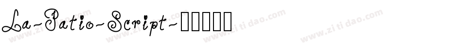 La-Patio-Script字体转换
