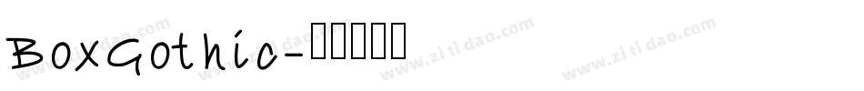 BoxGothic字体转换