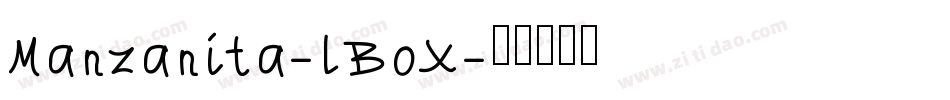 Manzanita-lBoX字体转换